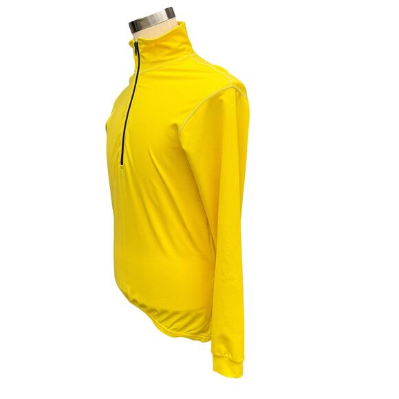 Nashbar Men’s L Yellow 1/4-Zip Long Sleeve Cycling Jacket Performance Pullover - Picture 2 of 9